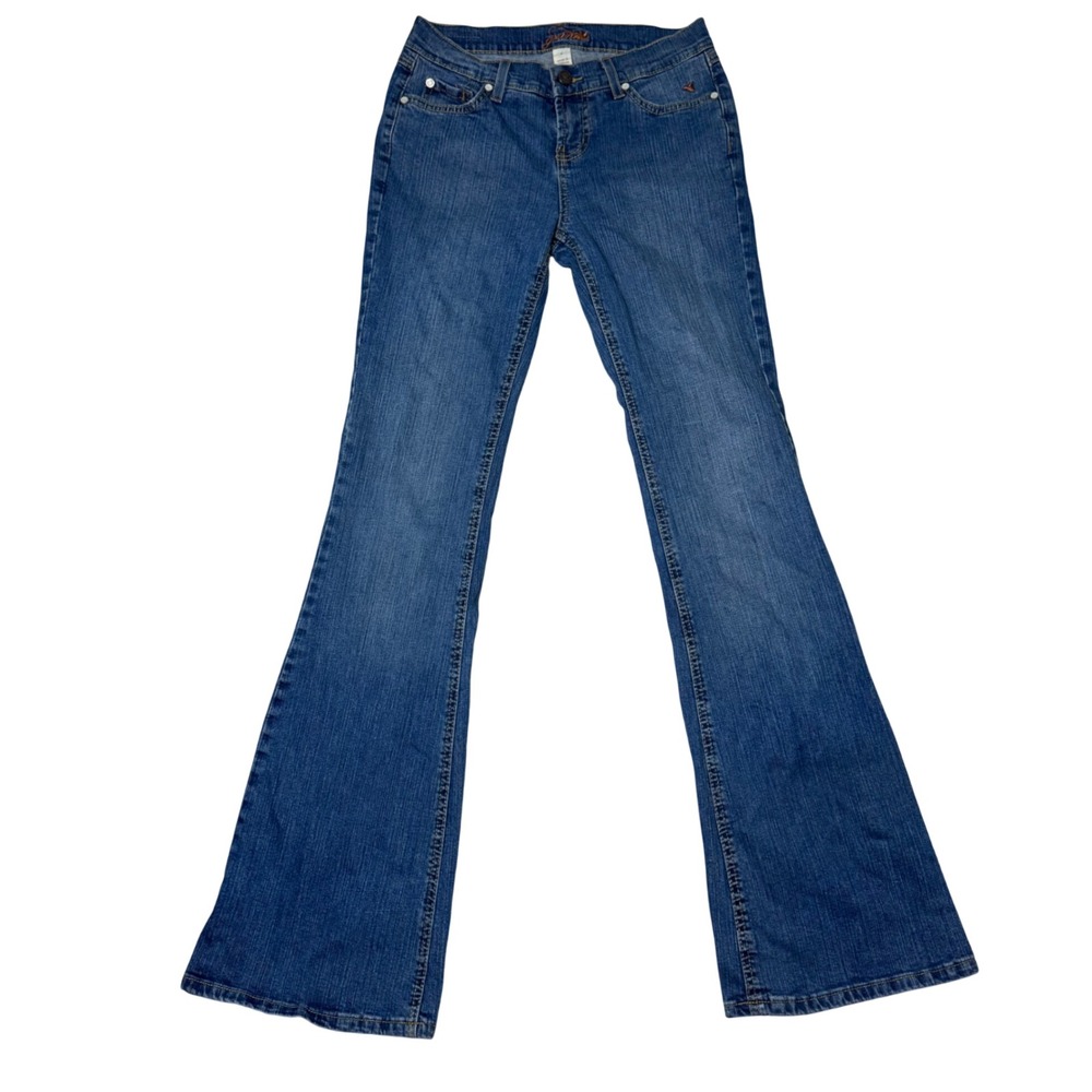 Vintage Y2K Grane Low Rise Flared Jeans Size 3 2000s Coquette Embroidered - Picture 3 of 8